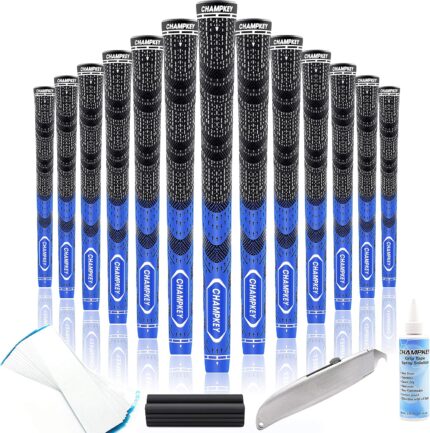 CHAMPKEY Premium Hybrid Golf Grips - 13 Pack All Weather Performance - Choose Between Full Kits and 13 Grips