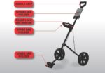 JEF WORLD OF GOLF Deluxe Steel Push Cart - Image 2