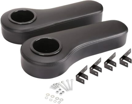 Golf Cart Rear Seat Arm Rests | No Drilling Required, Universal Arm Rest Fits on EZGO, Club Car, Yamaha Golf cart with Rear seat