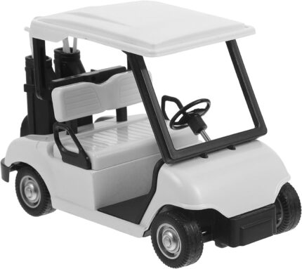 WINOMO Die-cast Model Metal Golf Cart Model,Pull Back Action Golf Cart, Mini 1:20 Scale Golfcart Vehicle for Kids Party Favor Home Office Decor