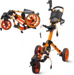 Golf Push Cart 3 Wheel with 360 Swivel Front Wheel,Lightweight and Foldable Walking Golf Cart，One-Click Foldable,with Foot Brake - Image 8