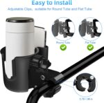Golf Cart Cup Holder with Phone Holder, 2-in-1 Adjustable Universal Cup Phone Holder Front and Rear Seat Armrest Kit Accessories Compatible for EZGO/Club Car/Yamaha & Most Golf Carts - Image 5
