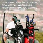 FINGER TEN Golf Club Head Covers Woods Driver Fairway Hybrid 3/4/5 Set, Headcovers Men 1 3 5 7 X Interchangeable Number Tag, Fit All Wood Clubs - Image 7