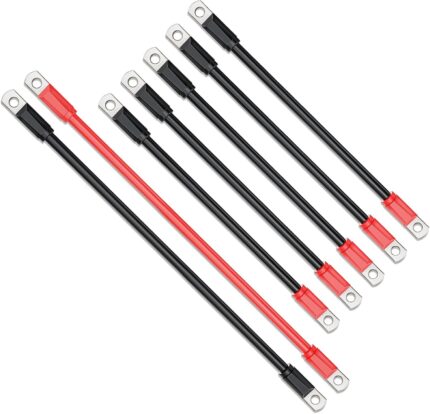 Drive-up Golf Cart Battery Cables Wiring Kit for EZGO TXT 1994-up 36 and 48 Volt with 4 Gauge 7 PC AC/DC Wire Golf Cart Battery Cable Set