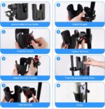 Golf Cart Cup Holder with Phone Holder, 2-in-1 Adjustable Universal Cup Phone Holder Front and Rear Seat Armrest Kit Accessories Compatible for EZGO/Club Car/Yamaha & Most Golf Carts - Image 9