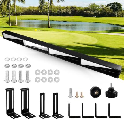 Xislet No-Drill Golf Cart Rear View Mirror - 4-Panel Wide-Angle Universal Fit for Yamaha, EZGO & Club Car - True Panoramic View with No Blind Spots