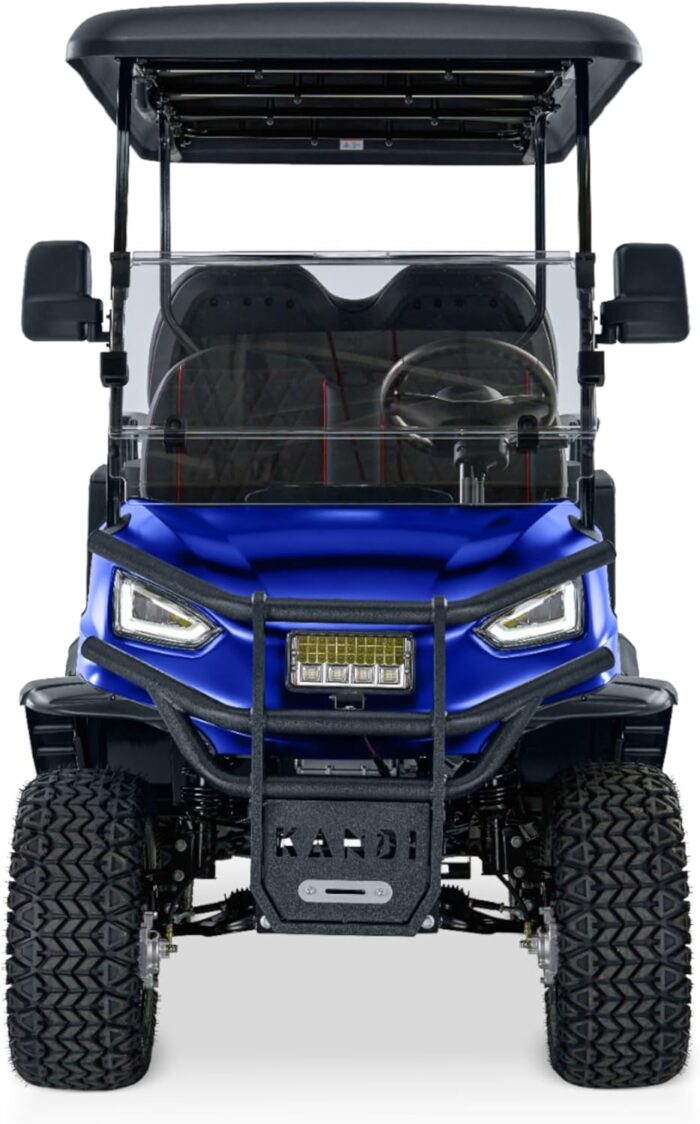 4 Passenger Electric Cart with Lithium Battery, 28 Mile Driving Range, Standard 120V Charging Port, 5,000 Watt Electric Motor, 4 Seats, Golf Cart, UTV, Electric Power Steering, Back Up Cam - Image 1