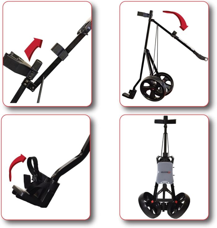 JEF WORLD OF GOLF Deluxe Steel Push Cart - Image 4
