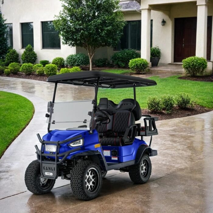 4 Passenger Electric Cart with Lithium Battery, 28 Mile Driving Range, Standard 120V Charging Port, 5,000 Watt Electric Motor, 4 Seats, Golf Cart, UTV, Electric Power Steering, Back Up Cam - Image 9