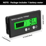 DC 12V 24V 36V 48V 60V 72V 84V Golf Cart Battery Meter with Alarm, Front Setting and Switch Key Battery Capacity Voltage Indicator Gauge Acid and Lithium ion Indicator - Image 2