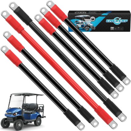 EZGO Battery Cables, Golf Cart Wiring Kit for TXT 1994-UP 36V and 48V, 4 Gauge 7 PCS Pure Copper AC/DC Wire Kits