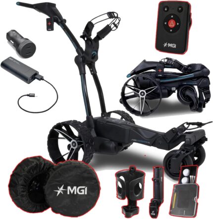 MGI Navigator Ai GPS+ Remote Golf Cart with Accessories | Power Bundle | 3-Year Warranty | 36 Holes Extended Battery (Power Bundle)