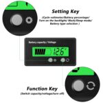 DC 12V 24V 36V 48V 60V 72V 84V Golf Cart Battery Meter with Alarm, Front Setting and Switch Key Battery Capacity Voltage Indicator Gauge Acid and Lithium ion Indicator - Image 3