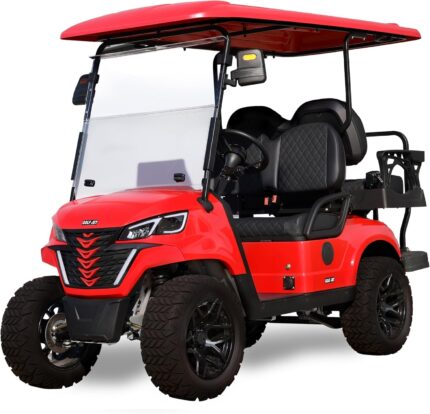 4 Passenger Electric Golf Cart, Powerful 5000-Watt Electric Motor 4 Seats Electric Golf Cart,Golf Cart,Heavy Duty Golf Cart,Hunting, Scenic Spots, Hotels, Beaches, Schools and Farms