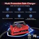 15 Amp Golf Cart Charger for 48 Volt Club Car DS & Precedent Lead Acid Battery with Upgraded 3-Pin Round Plug - Image 3