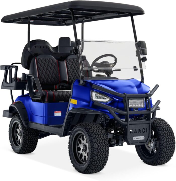 4 Passenger Electric Cart with Lithium Battery, 28 Mile Driving Range, Standard 120V Charging Port, 5,000 Watt Electric Motor, 4 Seats, Golf Cart, UTV, Electric Power Steering, Back Up Cam - Image 2