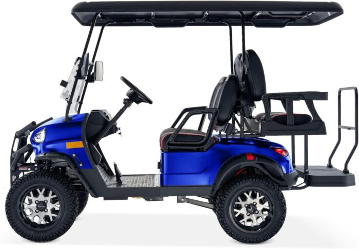 4 Passenger Electric Cart with Lithium Battery, 28 Mile Driving Range, Standard 120V Charging Port, 5,000 Watt Electric Motor, 4 Seats, Golf Cart, UTV, Electric Power Steering, Back Up Cam - Image 8