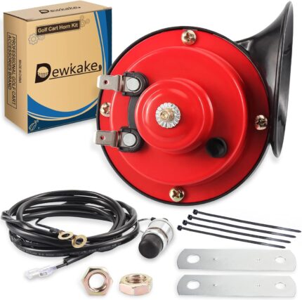 Golf Cart Horn Kit Floor Mount Button for EZGO, Club Car, Ya-ma-ha, 12 V