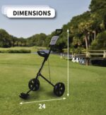 JEF WORLD OF GOLF Deluxe Steel Push Cart - Image 3