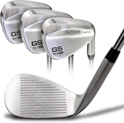 GoSports Illegal Max Spin Golf Wedge Set - Men's Right Handed Sand, Lob, Gap Wedge