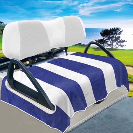 YOKYHOM Golf Cart Seat Covers, Classic Style Golf Cart Seat Towel Blanket Keeps Seat Comfortable and Clean, 100% Microfiber, Suits Yamaha, EZGO, Club Car and More 2-Seat Golf Carts, 51''x 31''