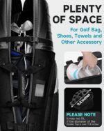 findway Golf Travel Bags for Airlines with Wheels and ABS Hard Case Top, Protect Your Clubs, Waterproof 1680D Oxford Fabric and Oversize Tank Wheels, Lightweight and Easy to Maneuver - Image 4