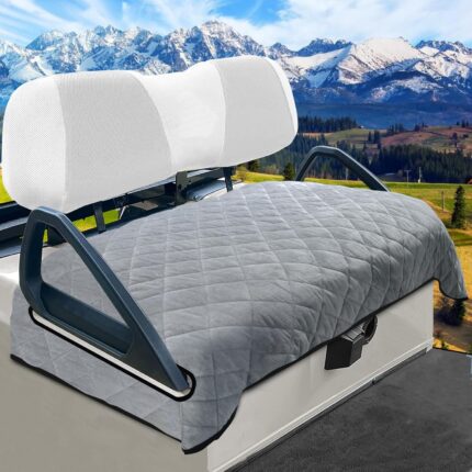YOKYHOM Golf Cart Seat Covers, Golf Cart Seat Towel Blanket, Short Plush Surface, Soft and Comfortable, Suits EZGO, Yamaha, Club Car and Other 2-Seat Golf Carts, 51"x 30.5"