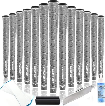 CHAMPKEY WRAP-Y Rubber Golf Grips 13 Pack Come with All Repair Kits - High Feedback and Traction Golf Club Grips