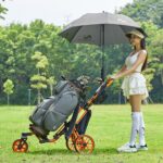 Golf Push Cart 3 Wheel with 360 Swivel Front Wheel,Lightweight and Foldable Walking Golf Cart，One-Click Foldable,with Foot Brake - Image 4