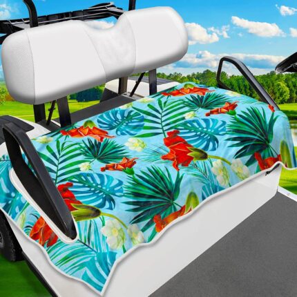 Golf Cart Seat Covers, Unique Golf Cart Seat Towel Blanket for All EZGO, Yamaha, Club Cars, Icon and More Cart Front Seat, 100% Microfiber Keeps Seat Cool and Comfortable, 51'' x 31''