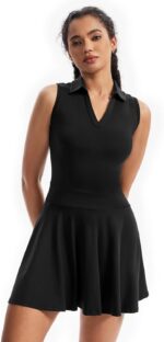 Cute Golf Tennis Dress Workout Athletic Dresses for Women with Shorts Pockets 2 Piece Sets Outfits Summer Clothes - Image 2