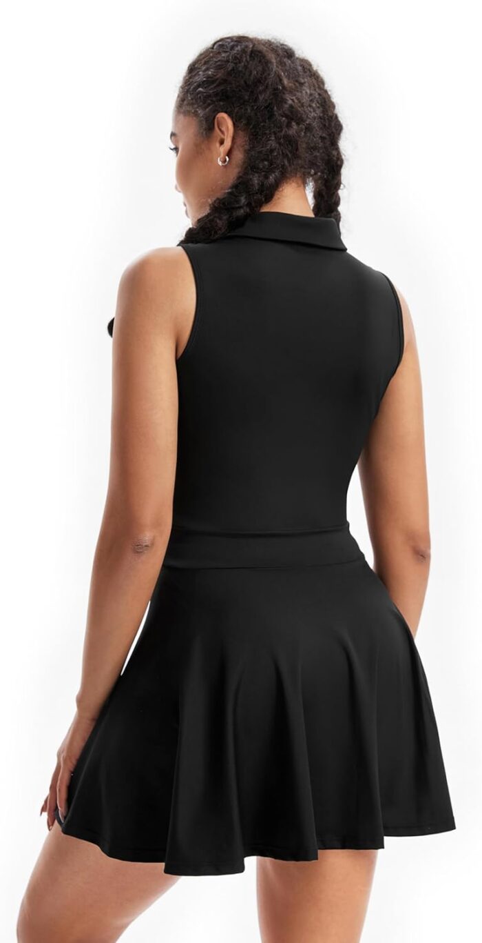 Cute Golf Tennis Dress Workout Athletic Dresses for Women with Shorts Pockets 2 Piece Sets Outfits Summer Clothes - Image 3