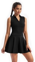 Cute Golf Tennis Dress Workout Athletic Dresses for Women with Shorts Pockets 2 Piece Sets Outfits Summer Clothes - Image 4
