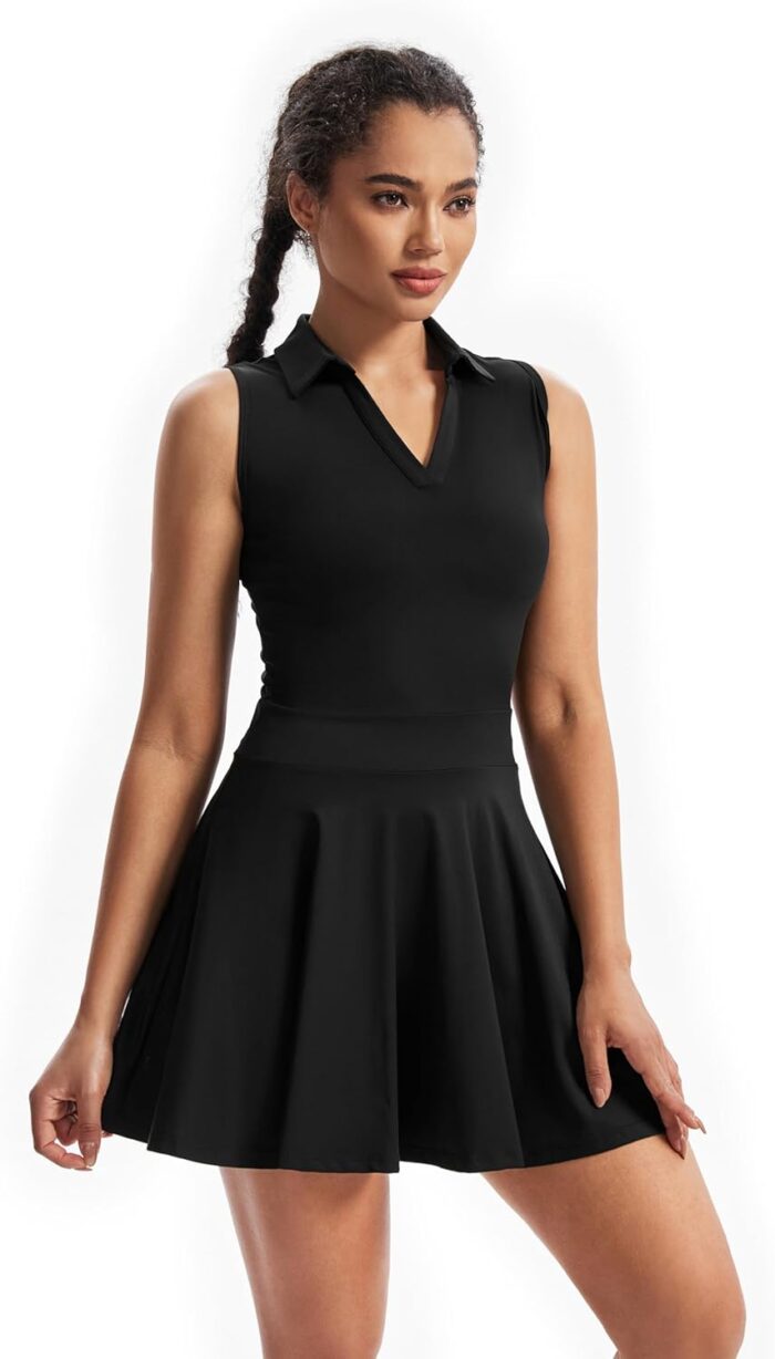 Cute Golf Tennis Dress Workout Athletic Dresses for Women with Shorts Pockets 2 Piece Sets Outfits Summer Clothes - Image 4