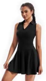 Cute Golf Tennis Dress Workout Athletic Dresses for Women with Shorts Pockets 2 Piece Sets Outfits Summer Clothes - Image 5