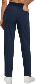 baleaf Women's Pants with Zipper Pockets Stretch Golf Pants High Waist Travel Athletic Work Casual UPF50+ - Image 2