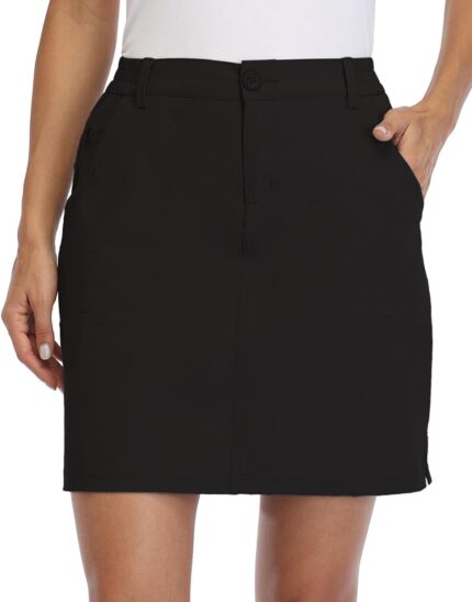 Willit Women's Skorts Golf Casual Skort Skirts UPF 50+ Quick Dry Zip Pockets Outdoor Hiking