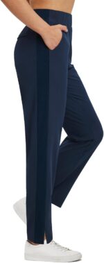 baleaf Women's Pants with Zipper Pockets Stretch Golf Pants High Waist Travel Athletic Work Casual UPF50+