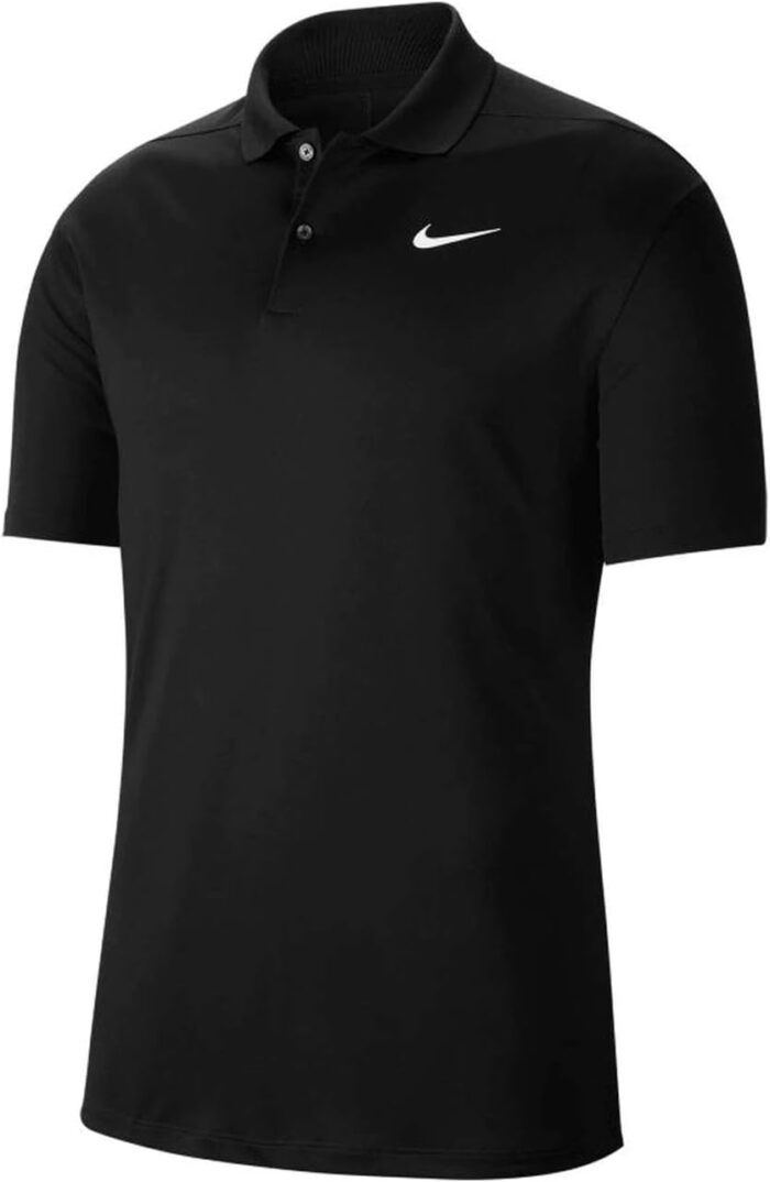 Nike Men's Nike Dri-fit Victory Polo, Black/White, Large - Image 1