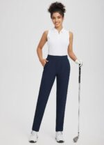 baleaf Women's Pants with Zipper Pockets Stretch Golf Pants High Waist Travel Athletic Work Casual UPF50+ - Image 6