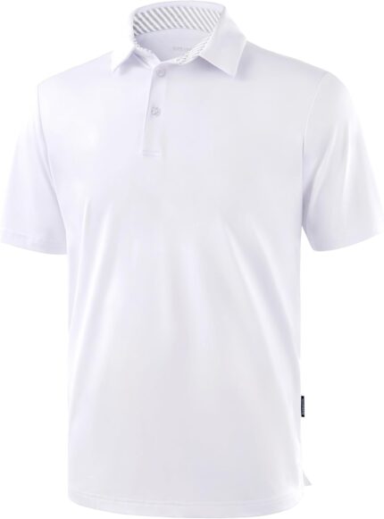 Golf Polo Shirts Short Sleeve Dry Fit Performance Moisture Wicking Collared Heather Polo Casual Athletic Business
