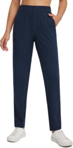 baleaf Women's Pants with Zipper Pockets Stretch Golf Pants High Waist Travel Athletic Work Casual UPF50+ - Image 3