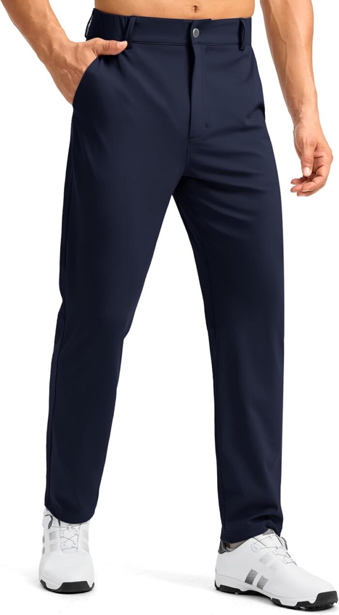 Soothfeel Men's Golf Pants with 5 Pockets Slim Fit Stretch Sweatpants Casual Travel Dress Work Pants for Men - Image 1