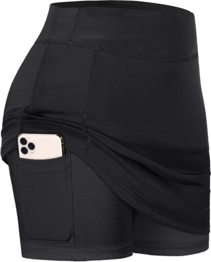 BLEVONH Womens Summer Tennis Skirts with Shorts Underneath, Pickleball, Athletic, Workout and Golf Skorts with Pockets
