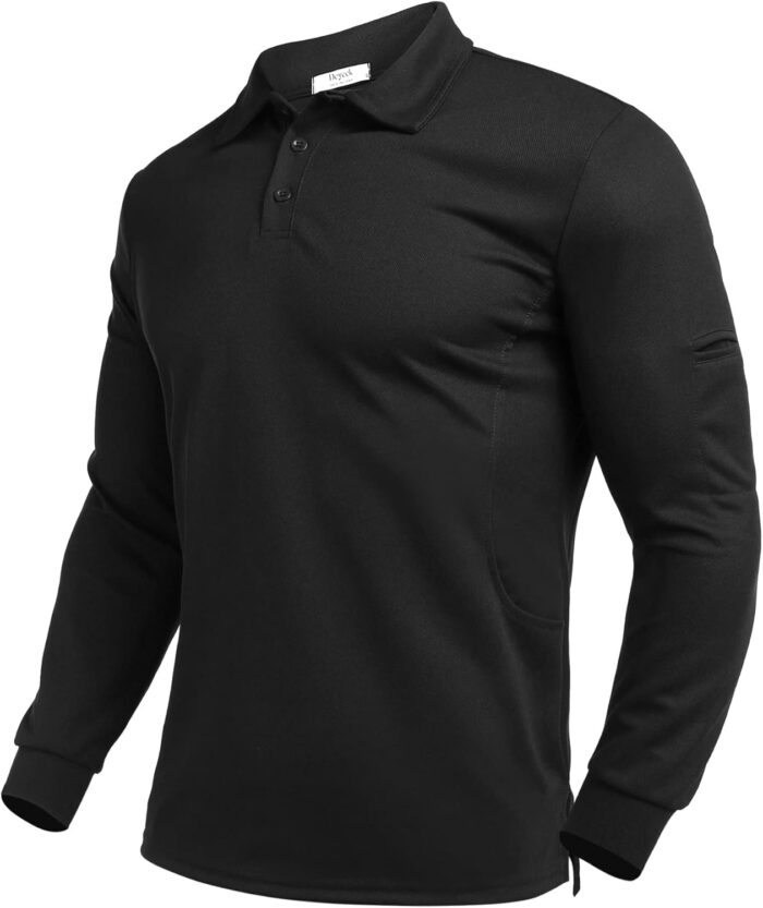 Deyeek Men's Polo Shirts Long Sleeve Golf Polo Shirts for Men Quick Dry UPF 50+ Sun Protection Polos Casual Collared Shirts - Image 1