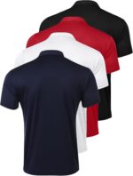 PINSPARK 1/3/4/5 Pack: Golf Polo Shirts for Men Multipacks Quick Dry Short Sleeve Collared Shirt Slim Fit Casual Polos Shirt - Image 2