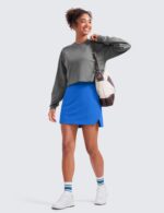 CRZ YOGA High Waisted Golf Skirts for Women A Line Tennis Athletic Casual Skort with Inner Shorts Pockets - Image 3