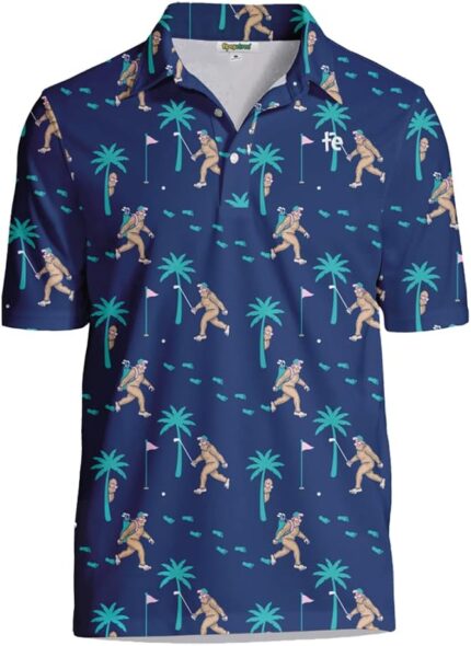Tipsy Elves Men's Athletic Fit Golf Polo Shirt - Performance Golf Shirt for Men w/ 4-Way Stretch Moisture Wicking Fabric