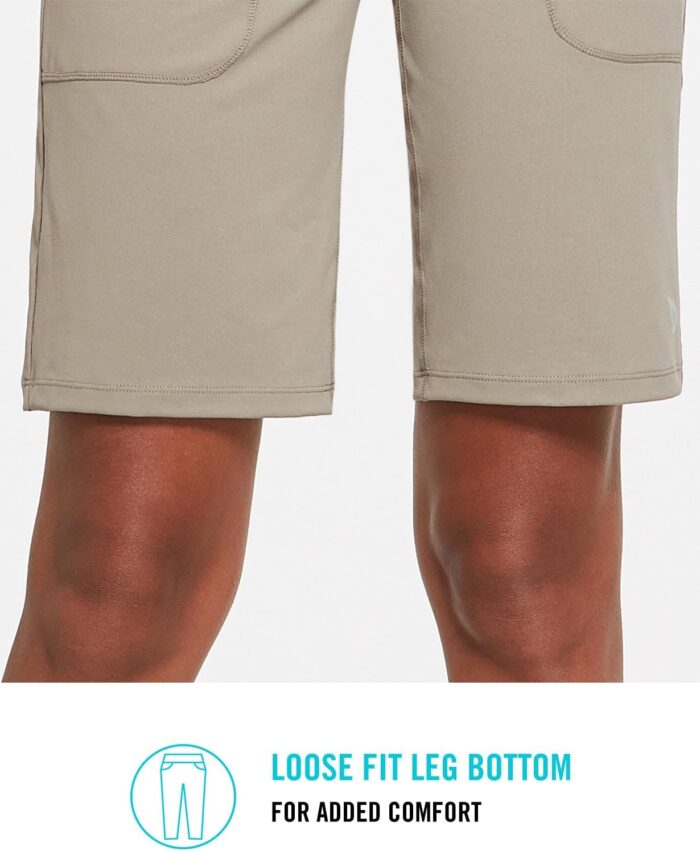 baleaf Women's Bermuda Long Shorts 10" Knee Length High Rise Athletic Shorts Pull On Workout Walking Golf Running Summer - Image 5