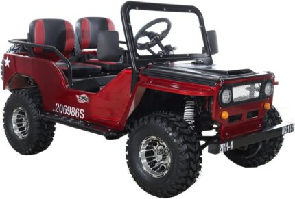 X-PRO 125cc Go Kart with 3-Speed Semi-Automatic Transmission w/Reverse, Big 18" Aluminium Rim Wheels! (Red)